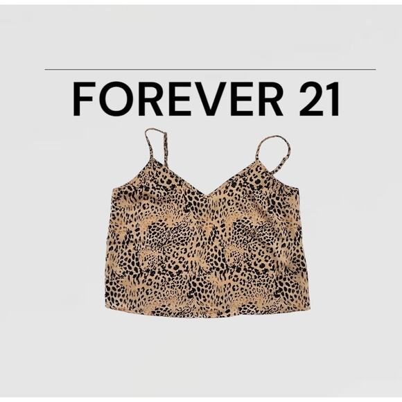 Forever 21 Women's Black and Tan Tank Top Shirt Medium - Picture 1 of 6